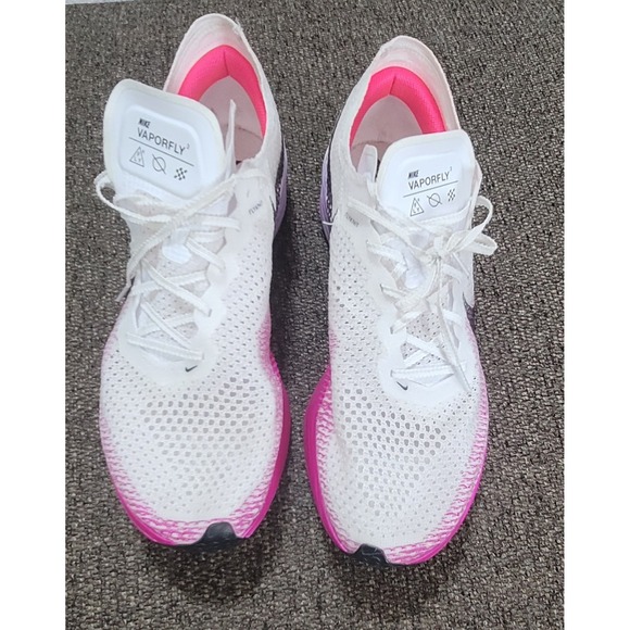 Nike Men'sZoomX VaporFly Next% 3 White Vivid Purple DV4129-104 Size 12.5